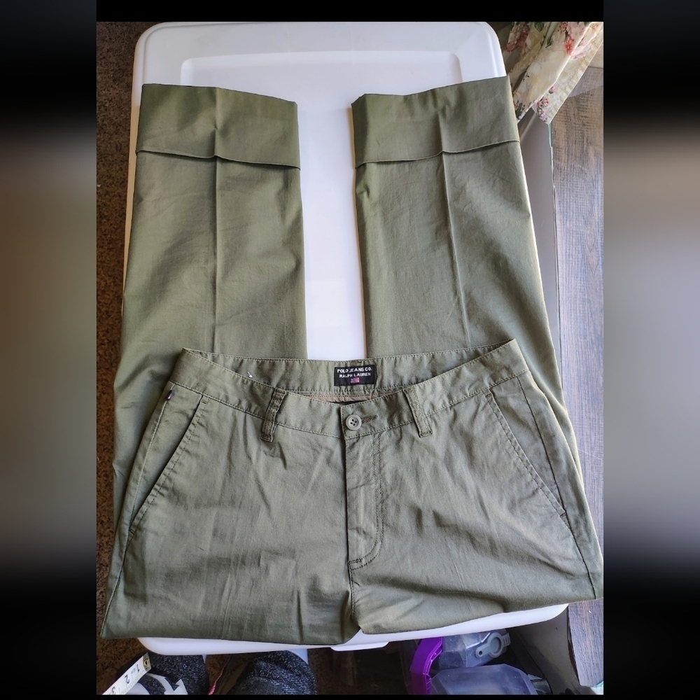 Polo Jeans Co Ralph Lauren Women's Mid-Rise Cuffed Capri Pants,Cotton Outdoor 8. - Picture 12 of 14